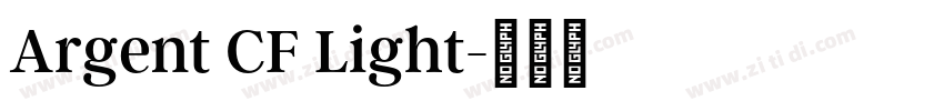 Argent CF Light字体转换